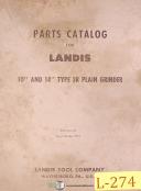 Landis-Landis 10\" x 14\" Type 3R, Plain Girnding Machine, Parts List Manual-10\"-14\"-3R-01